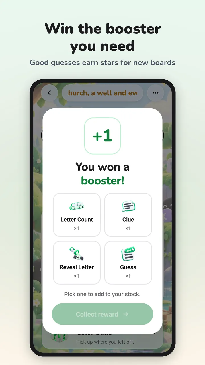 Winning a booster in Color Slide